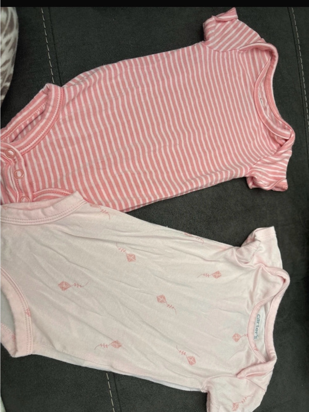 Pink Striped & Pink Graphic Baby Short-Sleeve Bodysuits - Pack